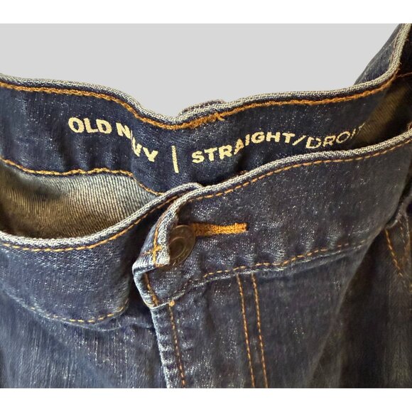 Old Navy Size 40 Mens Straight  Jeans Dark Wash Denim Classic Fit Durable - Picture 5 of 10